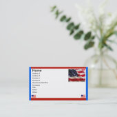 アメリカ国旗 名刺 (スタンド正面)