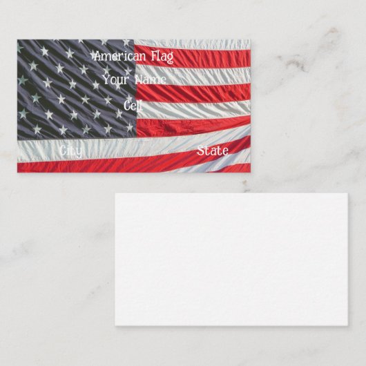 アメリカ国旗 名刺 (正面/裏面)