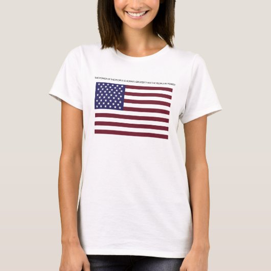 アメリカ国旗 – 国民の力 Tシャツ (正面)