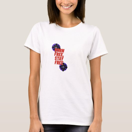 アメリカ国旗 女性用愛国Tシャツ 独立記念日  Tシャツ (正面)