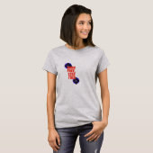アメリカ国旗 女性用愛国Tシャツ 独立記念日 Tシャツ (正面フル)