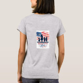 アメリカ国旗 女性用愛国Tシャツ 独立記念日 Tシャツ (裏面)