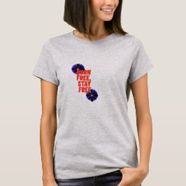 アメリカ国旗 女性用愛国Tシャツ 独立記念日 Tシャツ