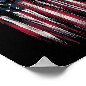 アメリカ国旗 宗教的引用 7月4日 クリスチャン信仰 ポスター (角)