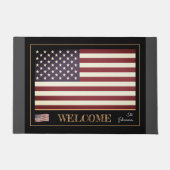 アメリカ国旗 – 州マット/スポーツ歓迎 ドアマット (正面)