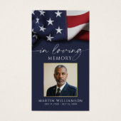 アメリカ国旗 弔慰 写真 祈念カード 軍事 (正面)
