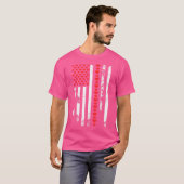 アメリカ国旗 愛国バレンタインデー ハート Tシャツ (正面フル)