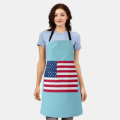 アメリカ国旗 愛国パーティー  エプロン (着用した状態)