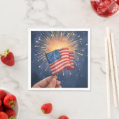 アメリカ国旗 愛国パーティー スタンダードカクテルナプキン (インサイチュ)