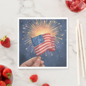 アメリカ国旗 愛国パーティー スタンダードランチョンナプキン (インサイチュ)