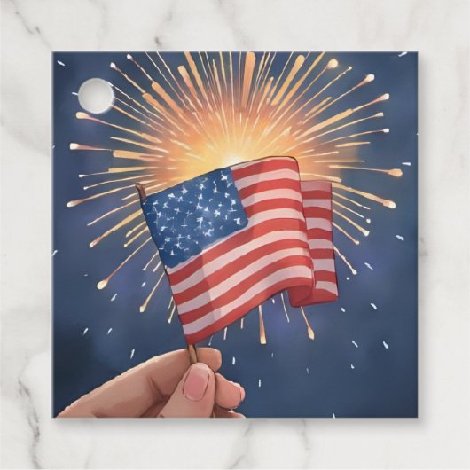 アメリカ国旗 愛国パーティー フェイバータグ (正面)