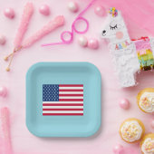 アメリカ国旗 愛国パーティー 紙皿 (パーティー)
