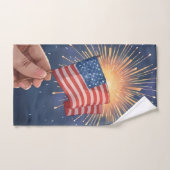 アメリカ国旗 愛国主義 ハンドタオル (ハンドタオル)