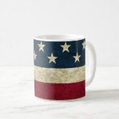 アメリカ国旗 愛国心あふれる 田舎風マグカップ コーヒーマグカップ (正面右)