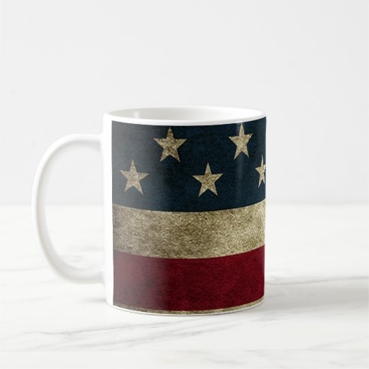 アメリカ国旗 愛国心あふれる 田舎風マグカップ コーヒーマグカップ (左)