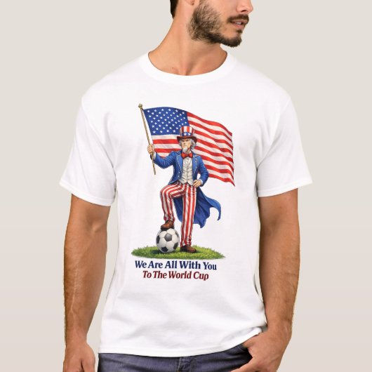 アメリカ国旗 愛国心あふれるTシャツ デザイン Tシャツ (正面)