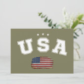 アメリカ国旗 愛国心 ベテラン 7月4日 招待状 (スタンド正面)