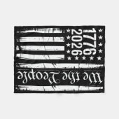 アメリカ国旗 愛国心 歴史 1776 2026 250周年記念 フリースブランケット (正面(横))