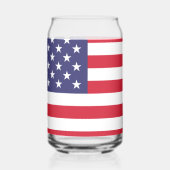 アメリカ国旗 愛国心 赤 白 青 ガラス缶 (左)