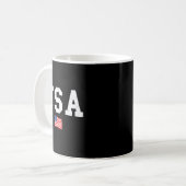 アメリカ国旗 愛国心 4th of July メンズ コーヒーマグカップ (正面左)