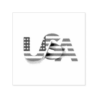 アメリカ国旗 – 愛国的なアメリカ タイポグラフィ セルフインキングスタンプ