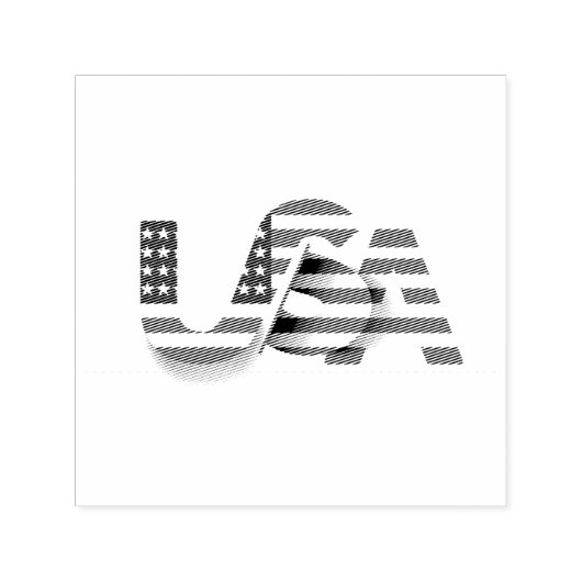 アメリカ国旗 – 愛国的なアメリカ タイポグラフィ セルフインキングスタンプ (デザイン)