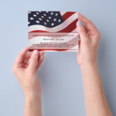 アメリカ国旗 愛国的なチラシ テンプレート チラシ (手)