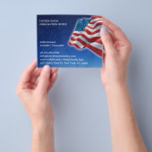 アメリカ国旗 愛国的なチラシ テンプレート チラシ (手)