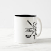 アメリカ国旗 愛国的なデザイン ツートーンマグカップ (正面右)