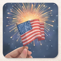 アメリカ国旗 愛国的な水彩画