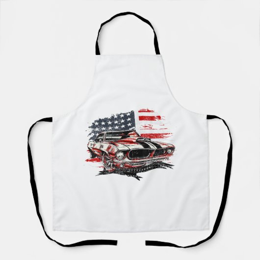 アメリカ国旗 愛国的な エプロン (正面)