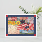 アメリカ国旗 愛国的な 招待状 (スタンド正面)