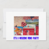 アメリカ国旗 愛国的な 招待状 (裏面)