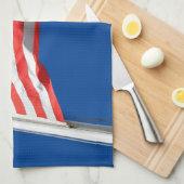 アメリカ国旗、愛国者支援 キッチンタオル (四つ折り)