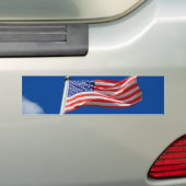 アメリカ国旗、愛国者支援 バンパーステッカー (車上)