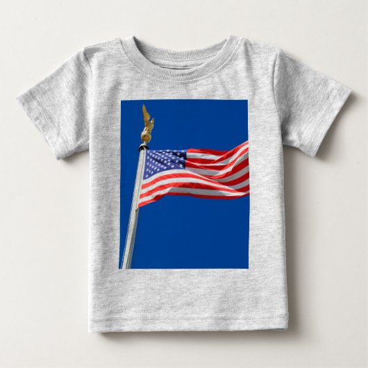 アメリカ国旗、愛国者支援 ベビーTシャツ (正面)