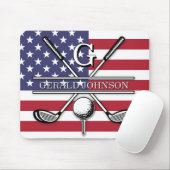 アメリカ国旗 愛国 デザイン マウスパッド (マウス)