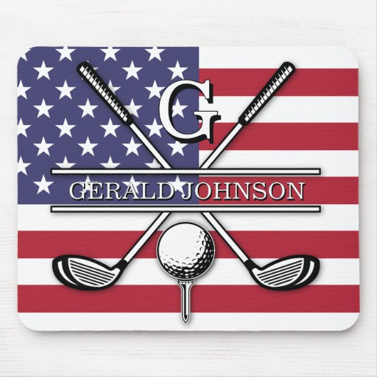 アメリカ国旗 愛国 デザイン マウスパッド (正面)