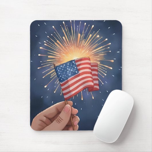 アメリカ国旗 愛国 マウスパッド (マウス)