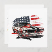アメリカ国旗 愛国 招待状 (正面/裏面)