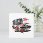 アメリカ国旗 愛国 招待状 (スタンド正面)