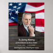 アメリカ国旗 愛国 追悼 写真 葬儀  ポ ポスター (正面)