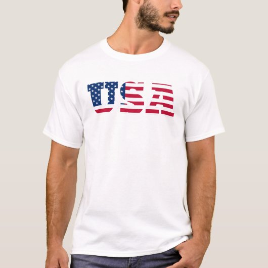アメリカ国旗 愛国 Tシャツ (正面)