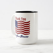 アメリカ国旗 感謝の言葉 コーヒーマグ ツートーンマグカップ (正面左)