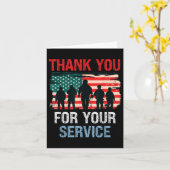 アメリカ国旗 感謝 - 追悼記念 カード (黄色い花)