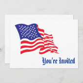 アメリカ国旗 招待状 (正面/裏面)