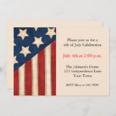 アメリカ国旗 招待状 (正面/裏面)