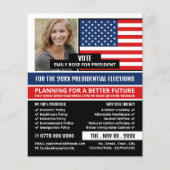 アメリカ国旗、政治運動家広告の チラシ (正面)