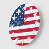 アメリカ国旗 星マーク 時計 (傾斜)