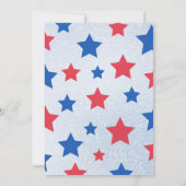 アメリカ国旗・星7月4日パーティー 招待状 (裏面)